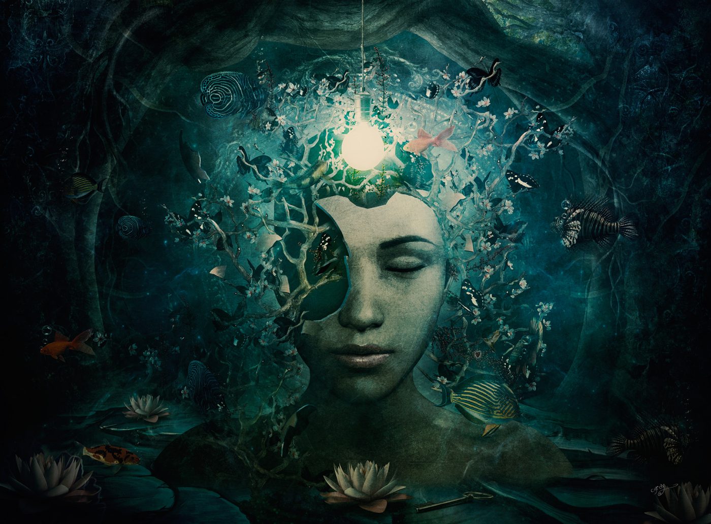 psychological surreal art for well being and healing