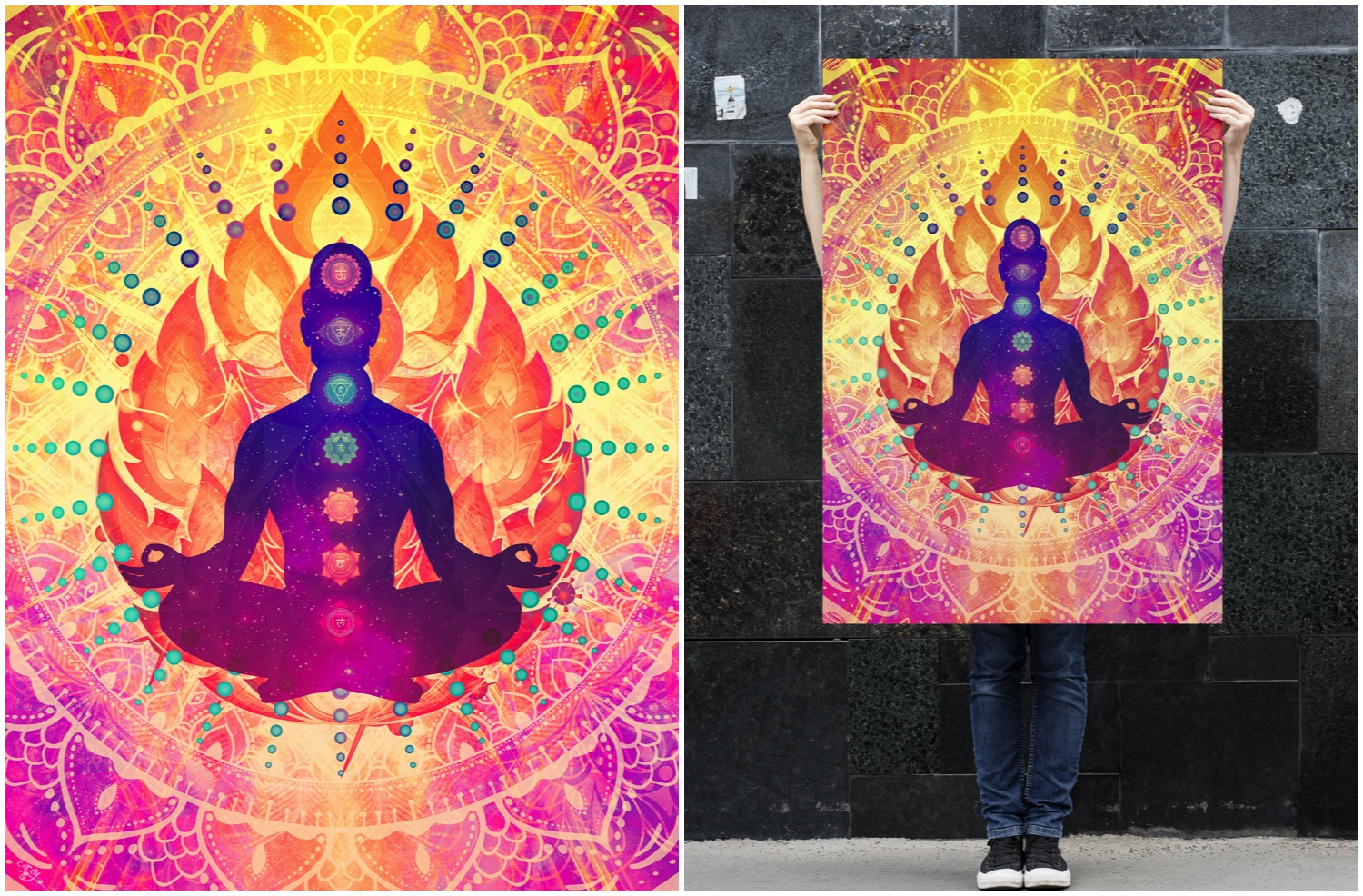 Chakra Meditation Wall art posters